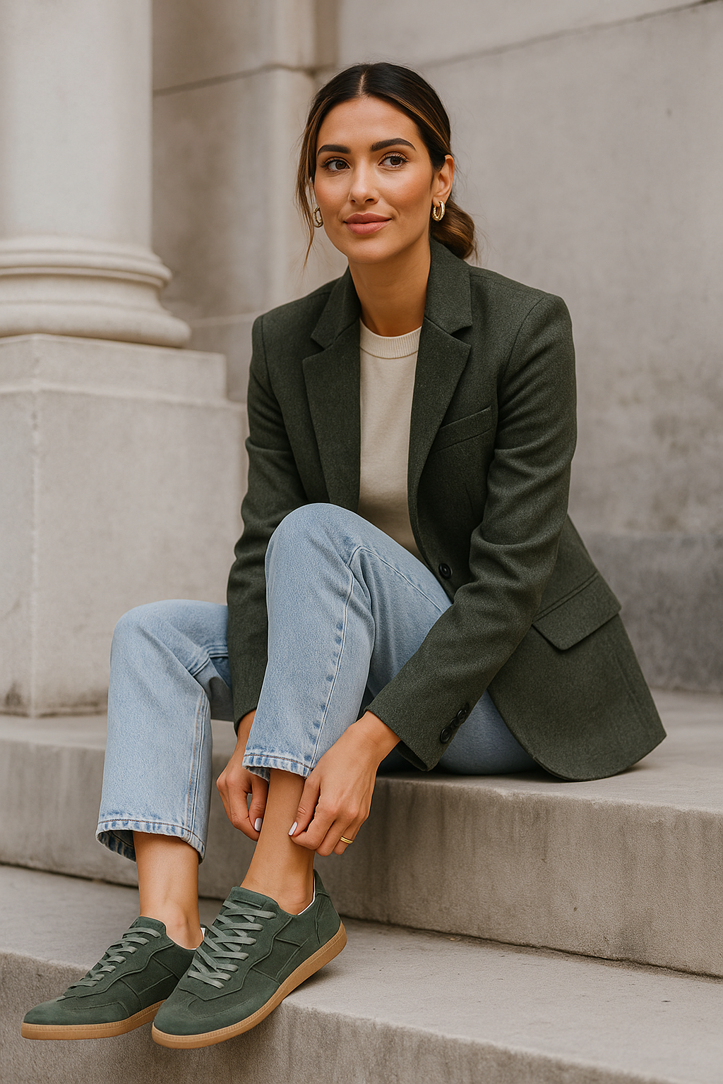 👟 Zapatillas Urban Suede Verde Oliva