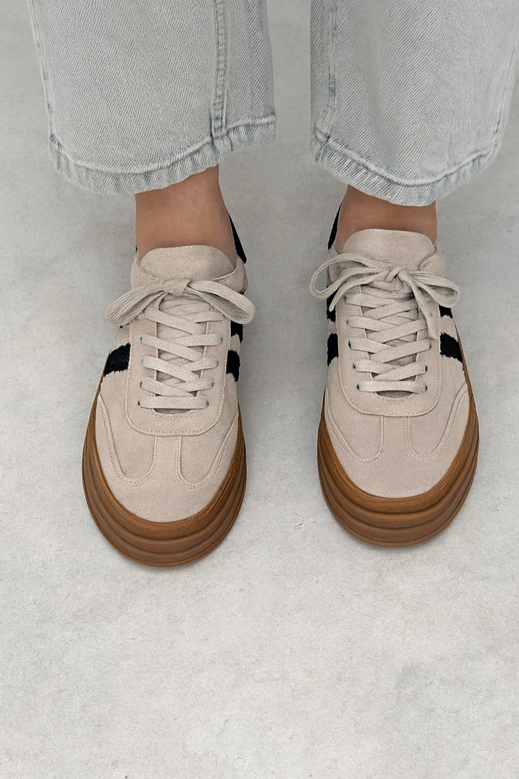 👟 URBAN SUEDE Beige – Plataforma Soft 👟