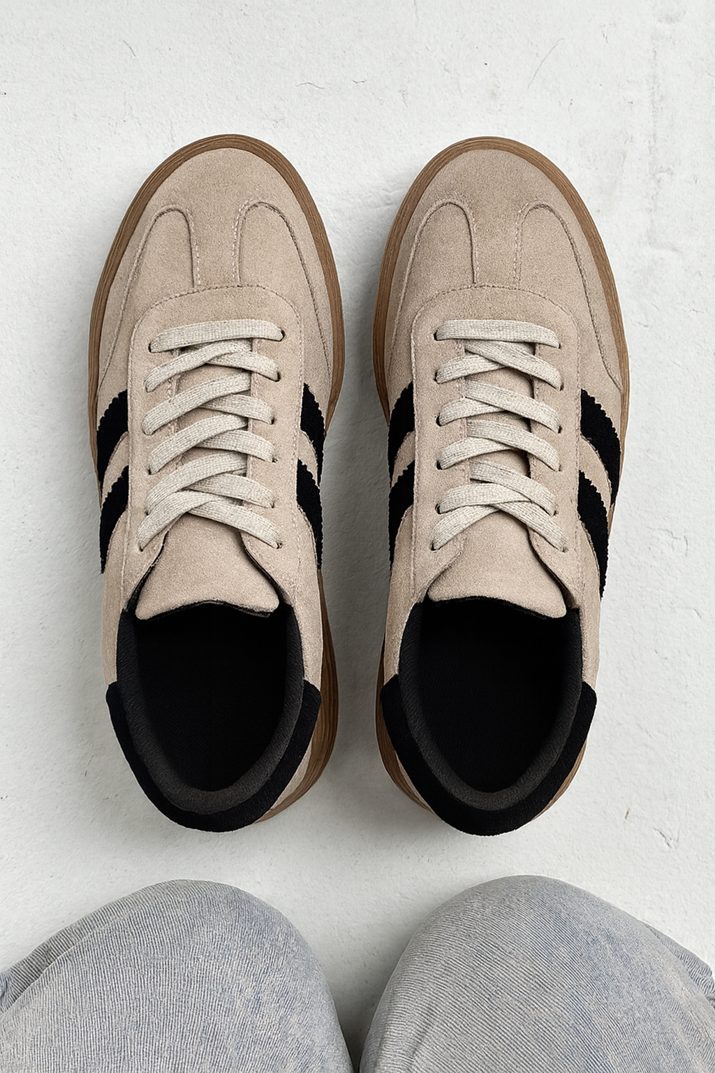 👟 URBAN SUEDE Beige – Plataforma Soft 👟