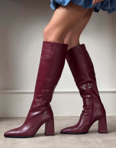 🍷 Botas Altas de Cuero Vino “Roma” 🍷